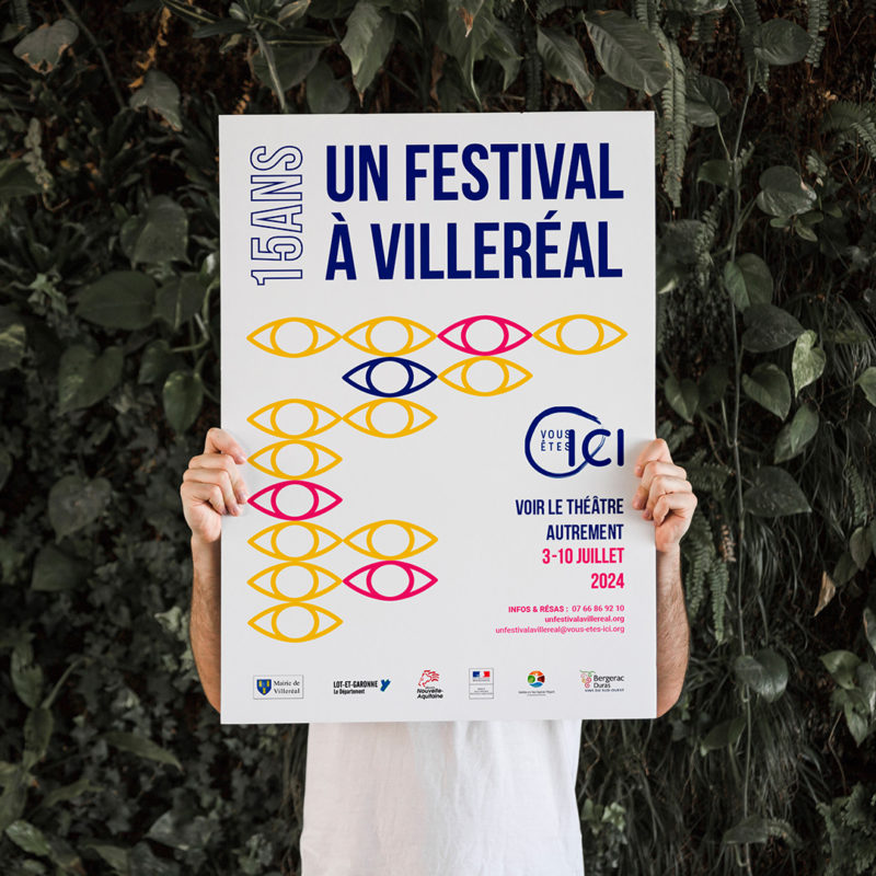 Conception d'affiche d'un festival à villeréal édition 2024